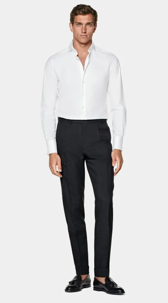 Suitsupply Chemises Classiques*Chemise coupe Tailored à poignets mousquetaires blanche