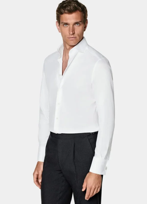 Suitsupply Chemises Classiques*Chemise coupe Tailored à poignets mousquetaires blanche