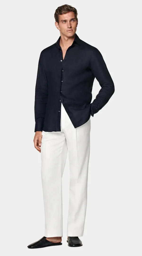 Suitsupply Chemises Décontractées*Chemise coupe Tailored bleu marine