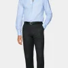 Suitsupply Chemises Traveller | Chemises Classiques*Chemise coupe Tailored bleu clair pied-de-poule