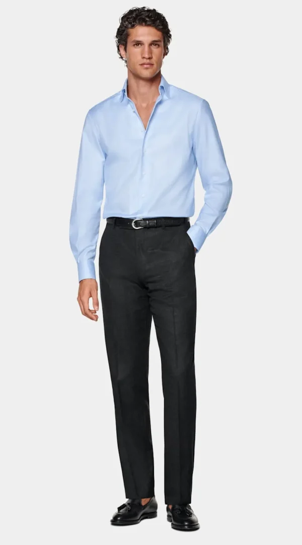 Suitsupply Chemises Traveller | Chemises Classiques*Chemise coupe Tailored bleu clair pied-de-poule