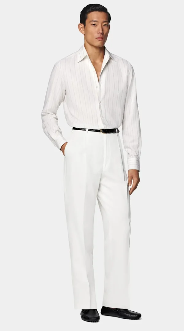 Suitsupply Chemises Classiques | Chemises Décontractées*Chemise coupe Tailored blanc cassé à rayures