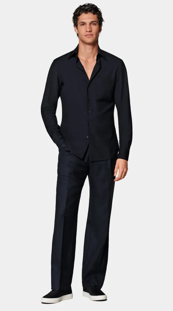 Suitsupply Chemises Décontractées*Chemise coupe Tailored bleu marine