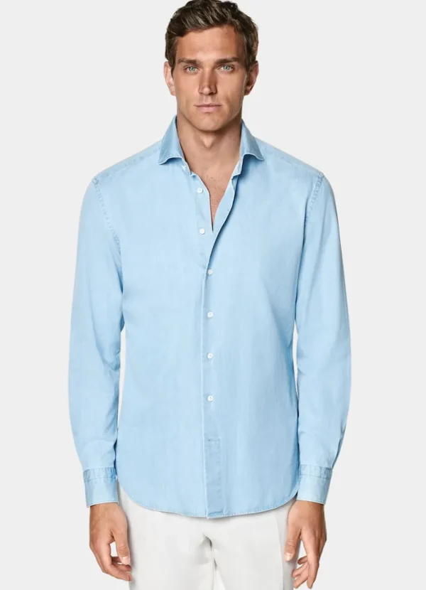 Suitsupply Chemises Décontractées*Chemise coupe tailored bleu clair