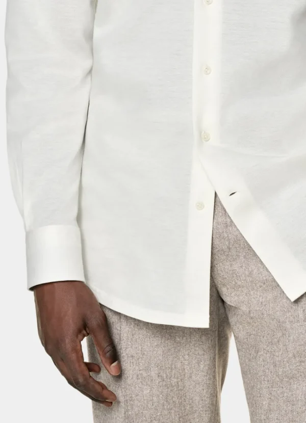 Suitsupply Chemises Décontractées | Chemises En Maille*Chemise coupe Tailored blanc cassé