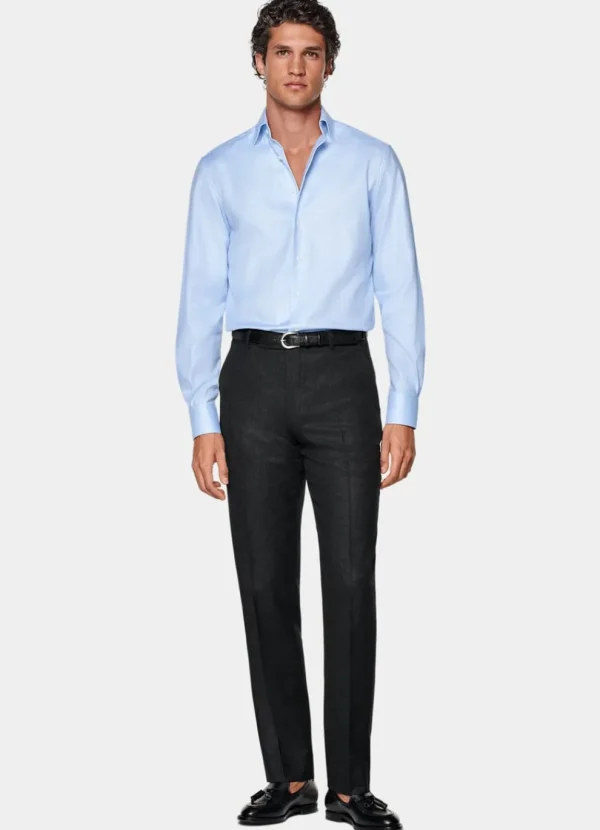 Suitsupply Chemises Traveller | Chemises Classiques*Chemise coupe Tailored bleu clair pied-de-poule