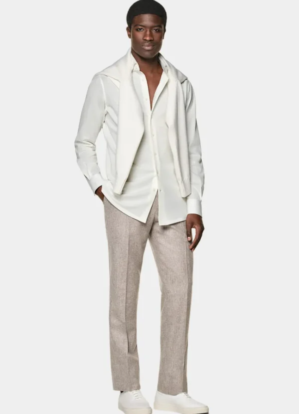 Suitsupply Chemises Décontractées | Chemises En Maille*Chemise coupe Tailored blanc cassé