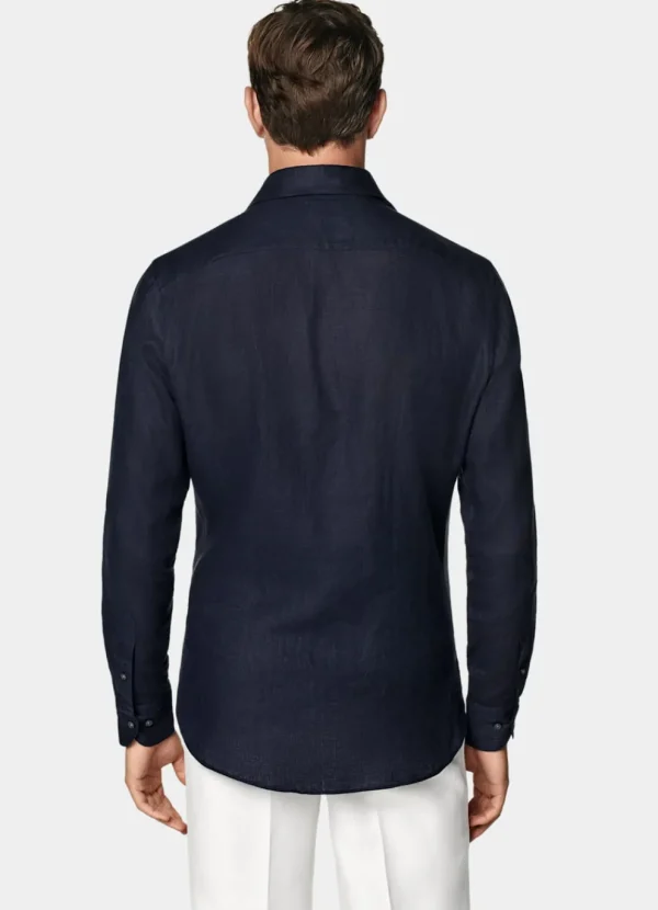 Suitsupply Chemises Décontractées*Chemise coupe Tailored bleu marine