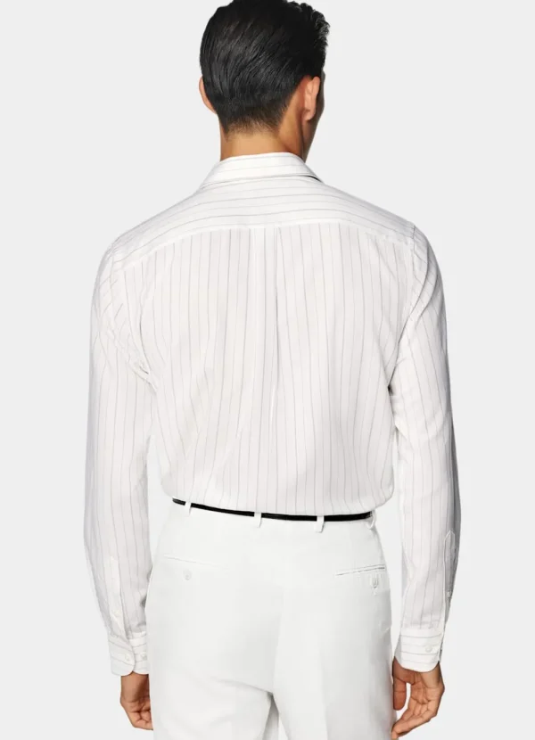 Suitsupply Chemises Classiques | Chemises Décontractées*Chemise coupe Tailored blanc cassé à rayures