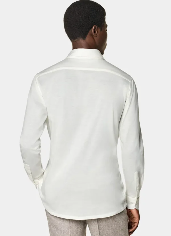 Suitsupply Chemises Décontractées | Chemises En Maille*Chemise coupe Tailored blanc cassé