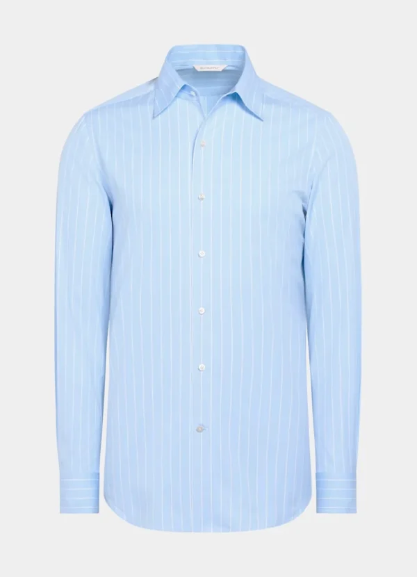 Suitsupply Chemises Décontractées*Chemise coupe Tailored bleu clair à rayures