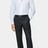 Suitsupply Chemises Classiques*Chemise coupe Tailored en popeline bleu clair à rayures