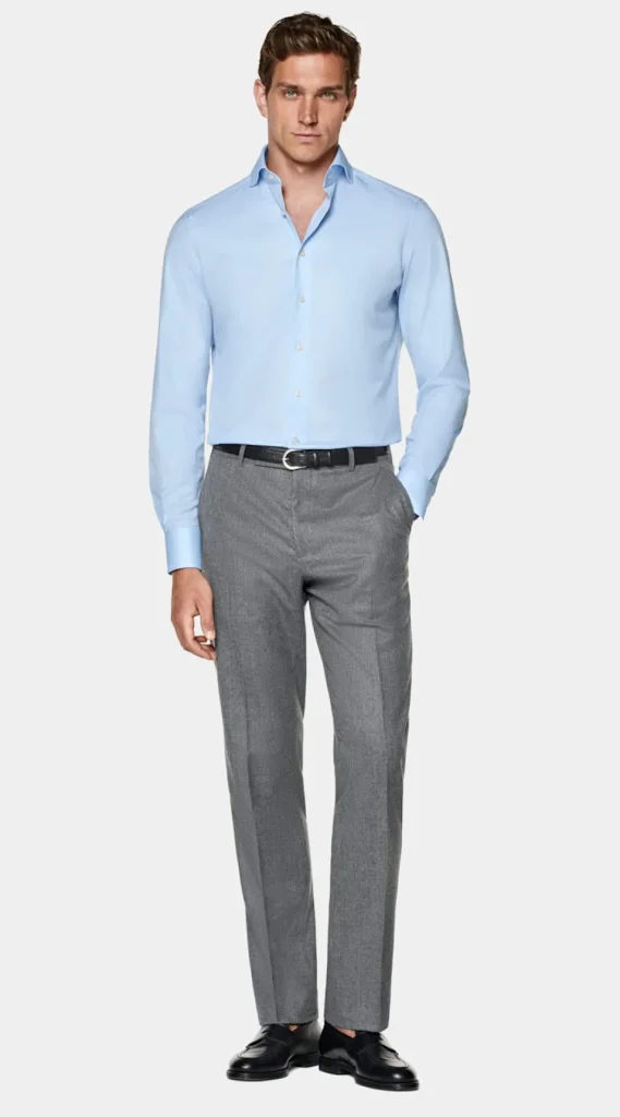 Suitsupply Chemises Classiques*Chemise coupe Tailored en twill bleu clair