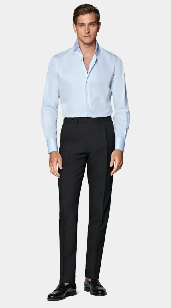 Suitsupply Chemises Classiques*Chemise coupe Tailored en twill bleu clair