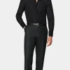 Suitsupply Chemises Classiques*Chemise coupe tailored en popeline noire