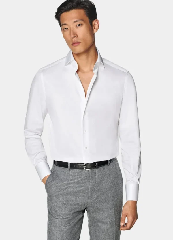 Suitsupply Chemises Classiques*Chemise coupe Tailored en twill blanche