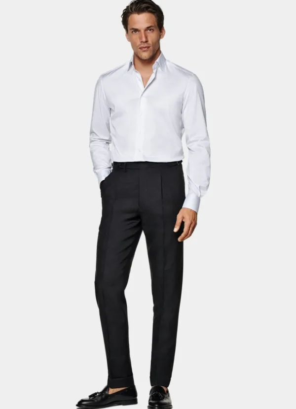 Suitsupply Chemises Traveller | Chemises Classiques*Chemise coupe Tailored en twill blanche à rayures