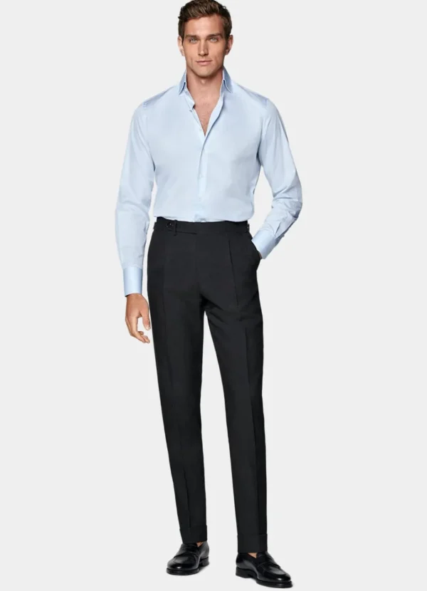 Suitsupply Chemises Classiques*Chemise coupe Tailored en twill bleu clair