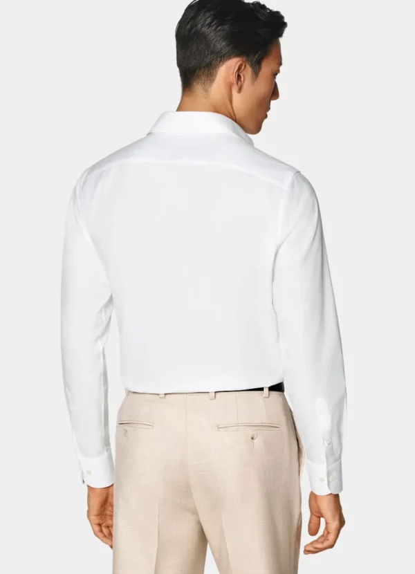 Suitsupply Chemises Classiques*Chemise coupe Tailored en twill blanche