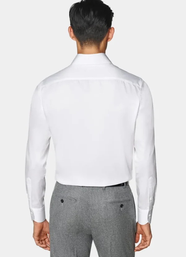 Suitsupply Chemises Classiques*Chemise coupe Tailored en twill blanche