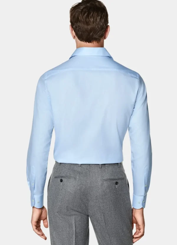 Suitsupply Chemises Classiques*Chemise coupe Tailored en twill bleu clair