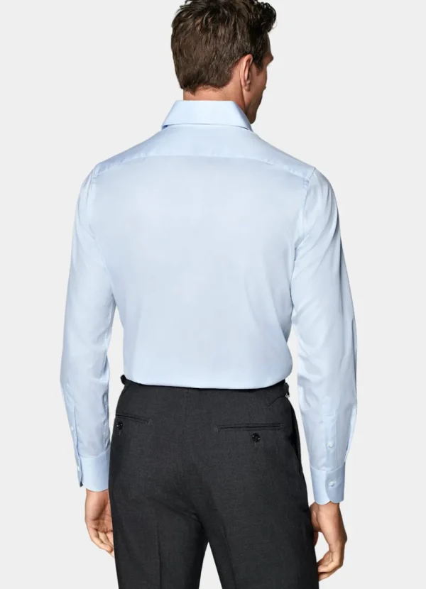 Suitsupply Chemises Classiques*Chemise coupe Tailored en twill bleu clair