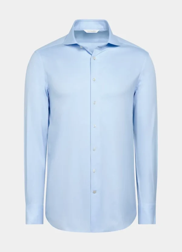 Suitsupply Chemises Classiques*Chemise coupe Tailored en twill bleu clair