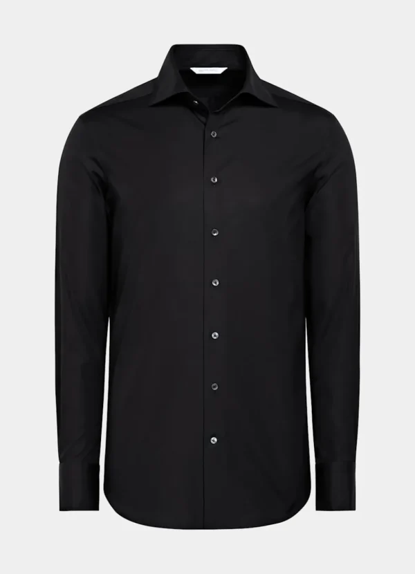 Suitsupply Chemises Classiques*Chemise coupe tailored en popeline noire