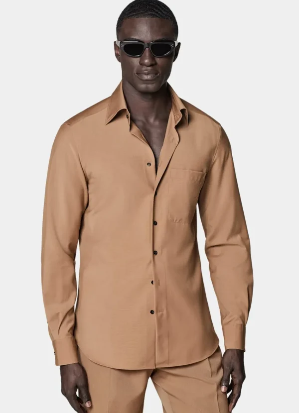 Suitsupply Chemises Décontractées*Chemise coupe Tailored marron moyen