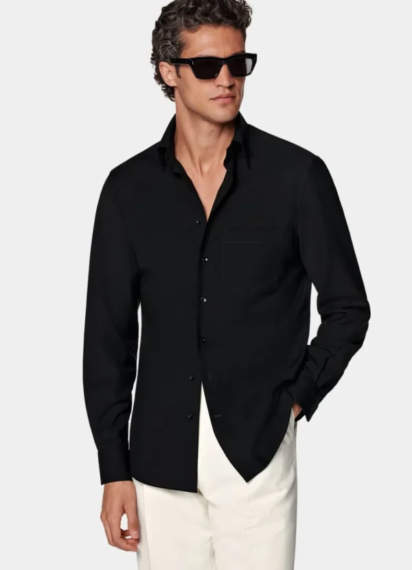 Suitsupply Chemises Décontractées*Chemise coupe Tailored noire