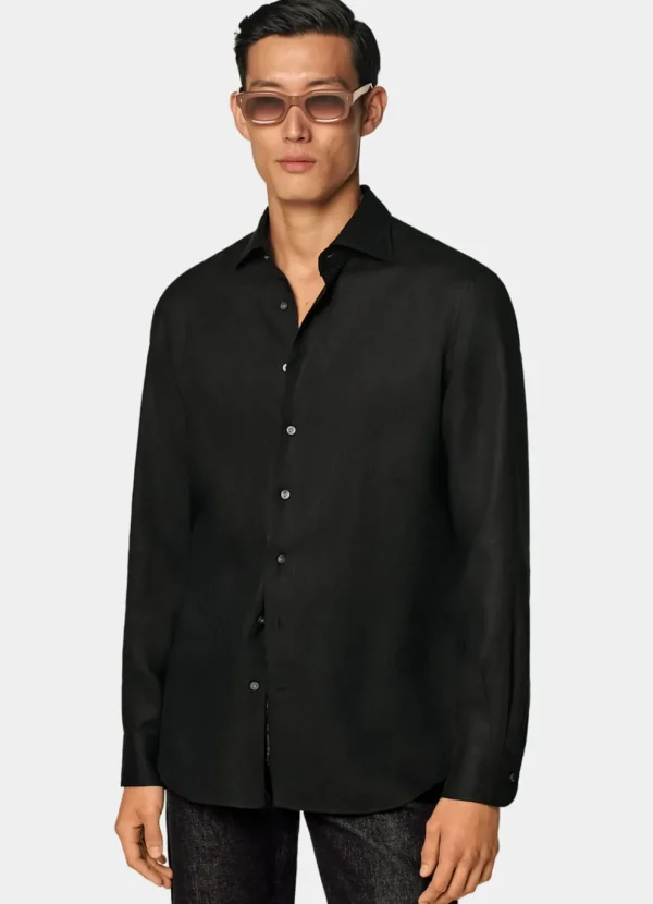 Suitsupply Chemises Décontractées*Chemise coupe Tailored noire