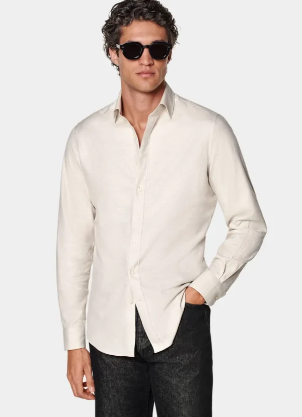 Suitsupply Chemises Décontractées*Chemise coupe Tailored sable