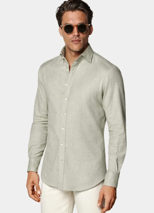 Suitsupply Chemises Décontractées*Chemise coupe Tailored vert clair