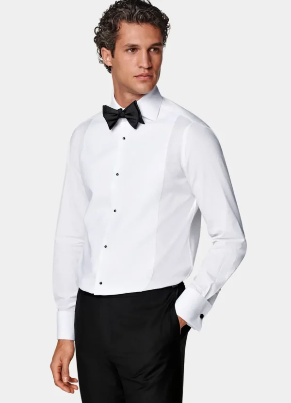 Suitsupply Chemises De Smoking | Chemises De Smoking*Chemise de smoking en piqué coupe Tailored blanche