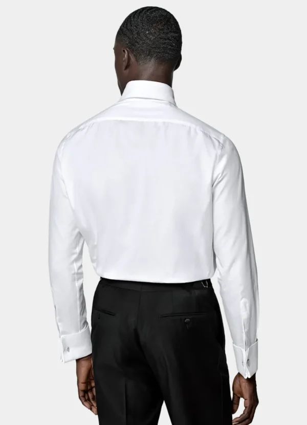 Suitsupply Chemises De Smoking | Chemises De Smoking*Chemise de smoking en piqué coupe ajustée blanche