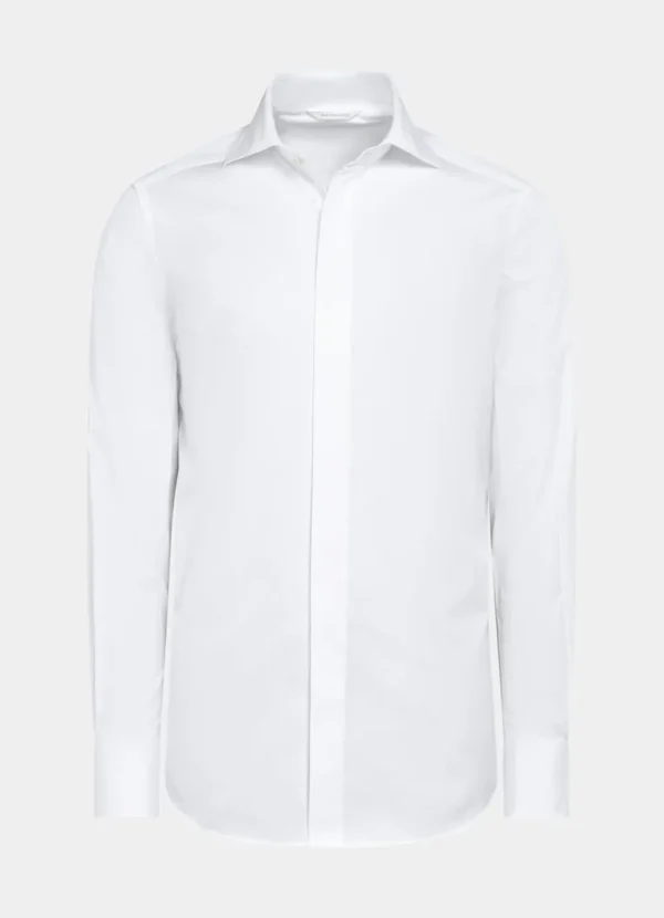 Suitsupply Chemises De Smoking | Chemises De Smoking*Chemise de smoking en twill coupe Tailored blanche