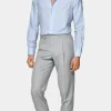 Suitsupply Chemises Traveller | Chemises Classiques*Chemise en oxford coupe très ajustée bleu clair à rayures