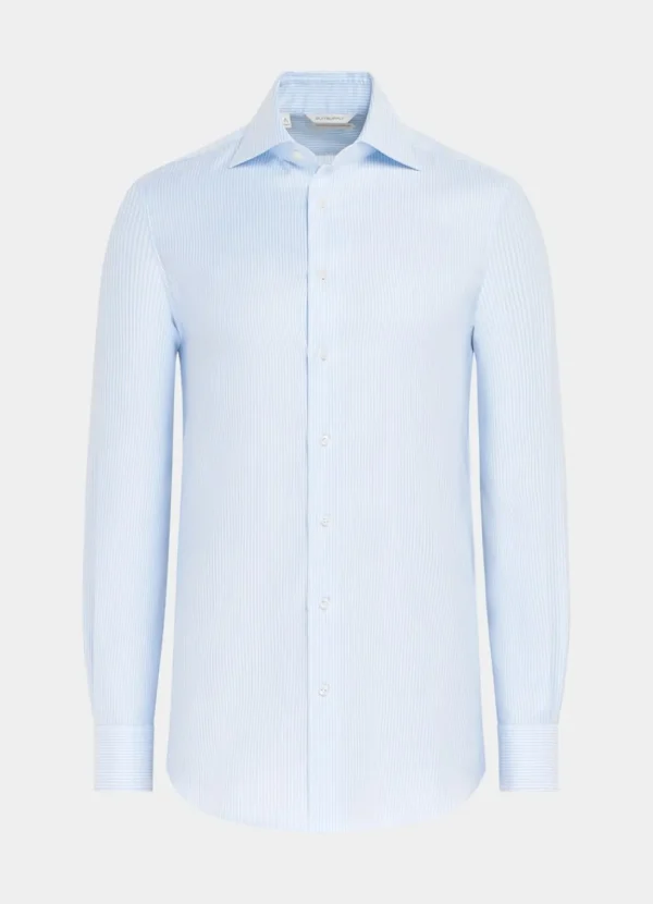 Suitsupply Chemises Traveller | Chemises Classiques*Chemise en oxford coupe très ajustée bleu clair à rayures