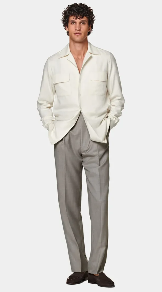 Suitsupply Chemises Décontractées*Chemise Safari blanc cassé