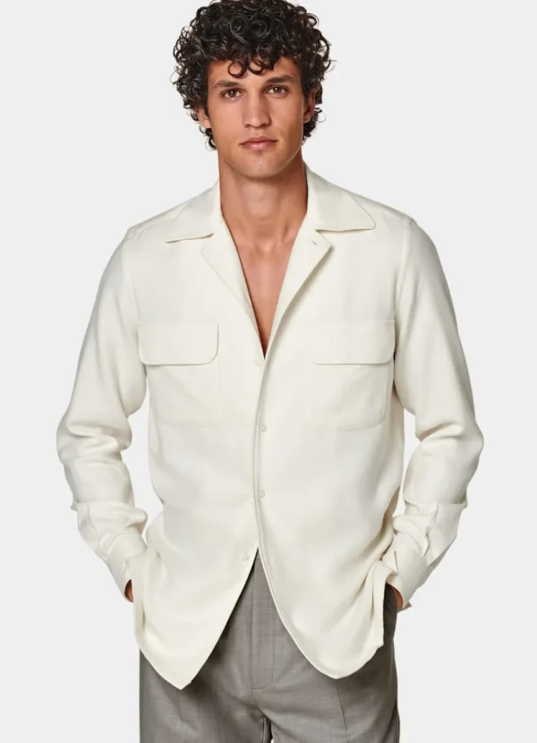 Suitsupply Chemises Décontractées*Chemise Safari blanc cassé