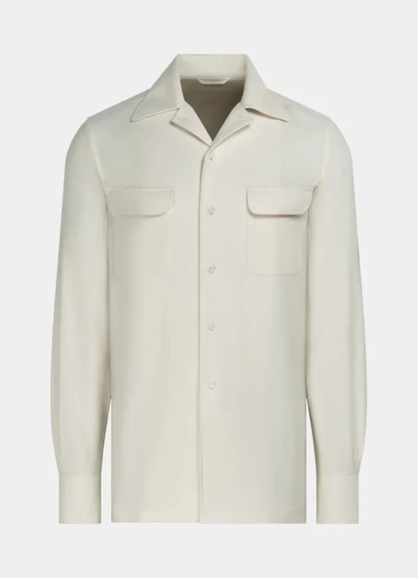 Suitsupply Chemises Décontractées*Chemise Safari blanc cassé