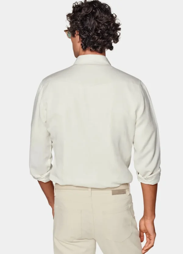 Suitsupply Chemises Décontractées*Chemise western blanc cassé