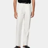 Suitsupply Chinos | Pantalons*Chino Wide Leg Straight blanc cassé