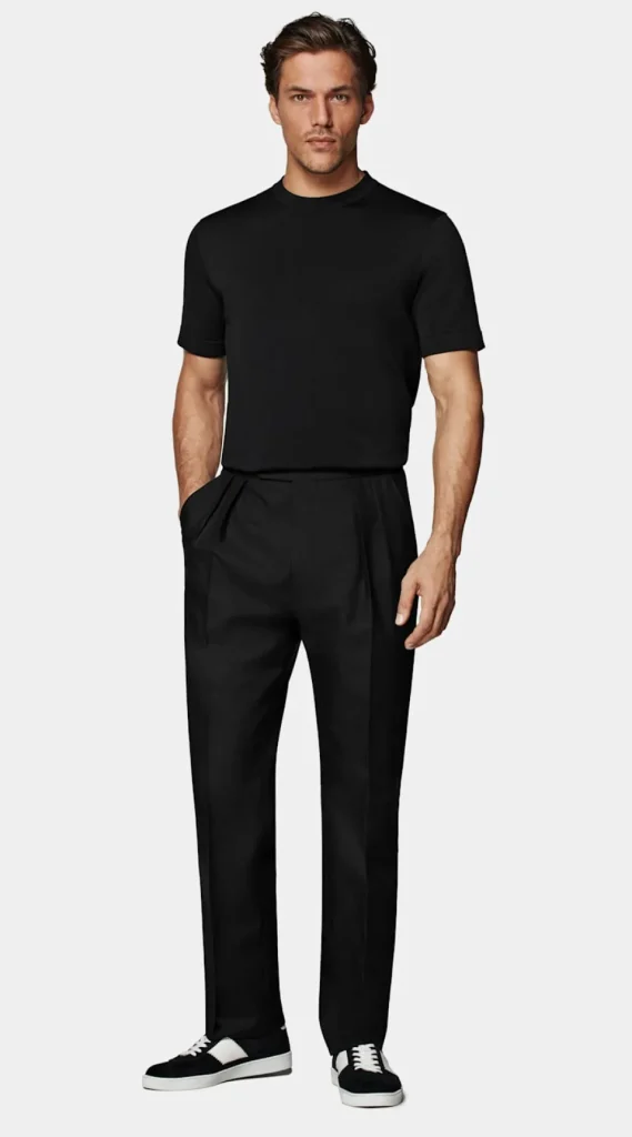 Suitsupply T-Shirts*Col rond à manches courtes noir