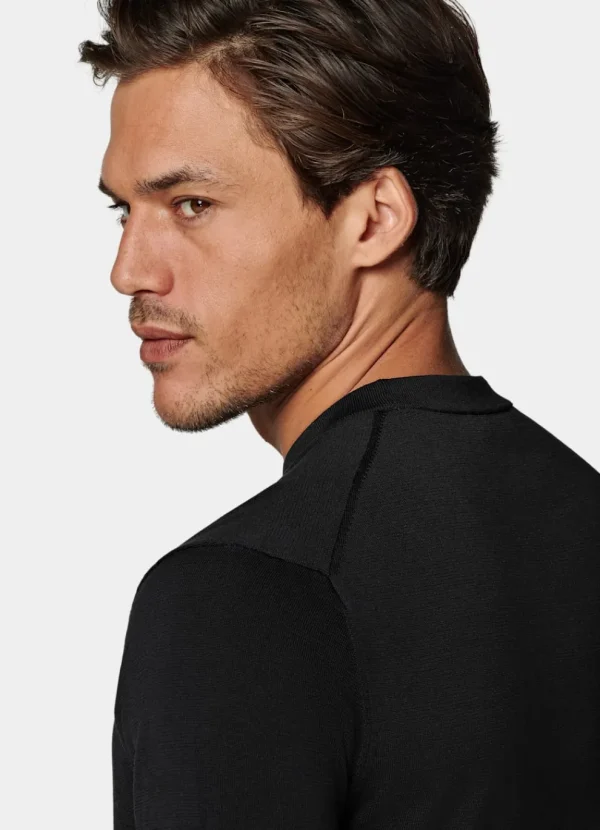 Suitsupply T-Shirts*Col rond à manches courtes noir