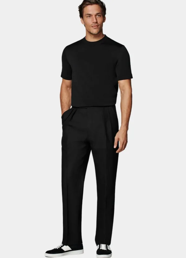 Suitsupply T-Shirts*Col rond à manches courtes noir