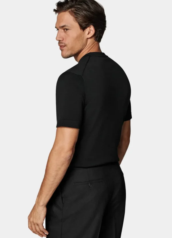 Suitsupply T-Shirts*Col rond à manches courtes noir