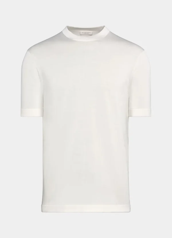 Suitsupply T-Shirts*Col rond à manches courtes, blanc cassé