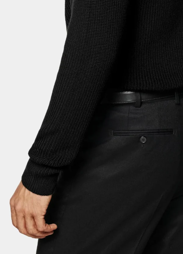 Suitsupply Pulls Col Rond Et Col V*Col rond côtelé Merino noir