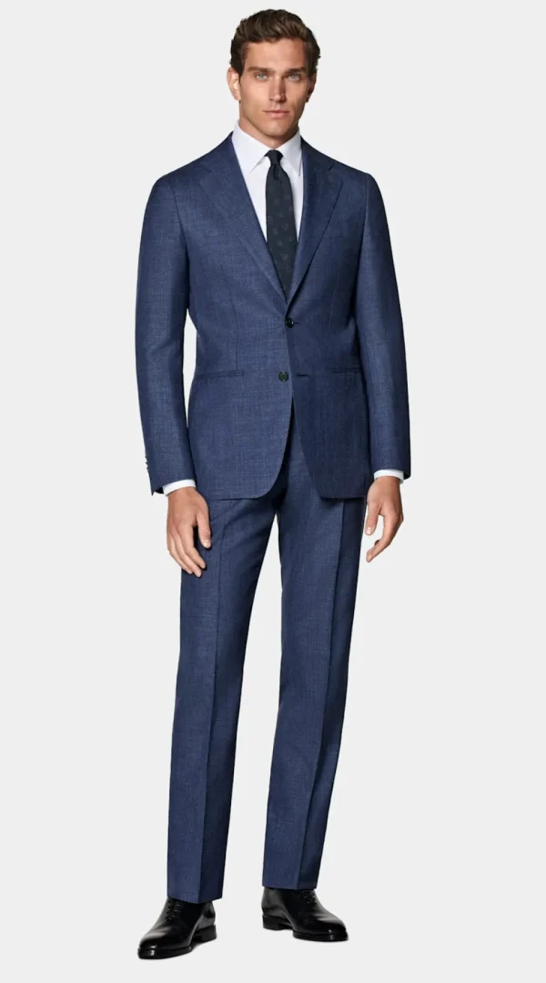 Suitsupply Costumes Classiques*Costume Havana coupe Tailored bleu moyen